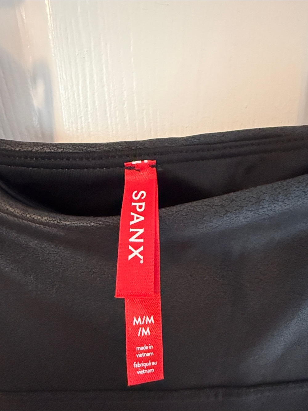 SPANX Faux Suede Leggings in Black (Medium) - Picture 2 of 4